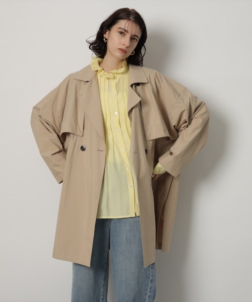 CADUNE（カデュネ）の「オーバーシルエットコート（ダウンジャケット/コート・レディース・ベージュ/ネイビー/ブラウン・36/38）」の19枚目の写真