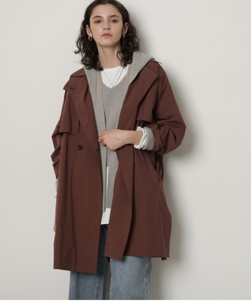 CADUNE（カデュネ）の「オーバーシルエットコート（ダウンジャケット/コート・レディース・ベージュ/ネイビー/ブラウン・36/38）」の20枚目の写真