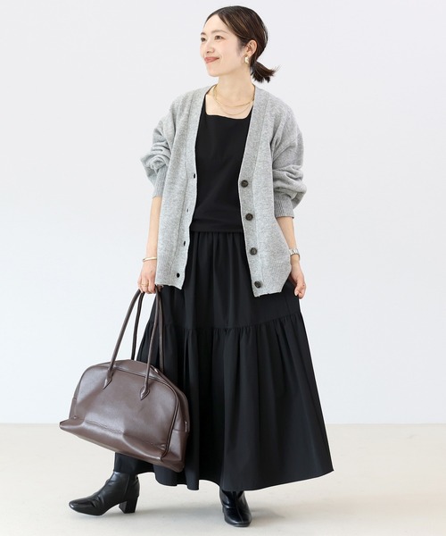 Aletta vita(アレッタビータ)の「7G天竺編みドルマンニットカーディガン(カーディガン/ボレロ・レディース・グレー/ブラック/ベージュ・FREE)」の11枚目の写真