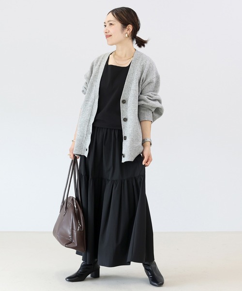 Aletta vita(アレッタビータ)の「7G天竺編みドルマンニットカーディガン(カーディガン/ボレロ・レディース・グレー/ブラック/ベージュ・FREE)」の12枚目の写真