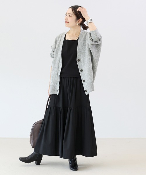 Aletta vita(アレッタビータ)の「7G天竺編みドルマンニットカーディガン(カーディガン/ボレロ・レディース・グレー/ブラック/ベージュ・FREE)」の13枚目の写真