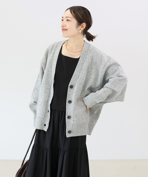 Aletta vita(アレッタビータ)の「7G天竺編みドルマンニットカーディガン(カーディガン/ボレロ・レディース・グレー/ブラック/ベージュ・FREE)」の14枚目の写真