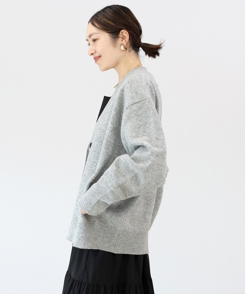 Aletta vita(アレッタビータ)の「7G天竺編みドルマンニットカーディガン(カーディガン/ボレロ・レディース・グレー/ブラック/ベージュ・FREE)」の16枚目の写真