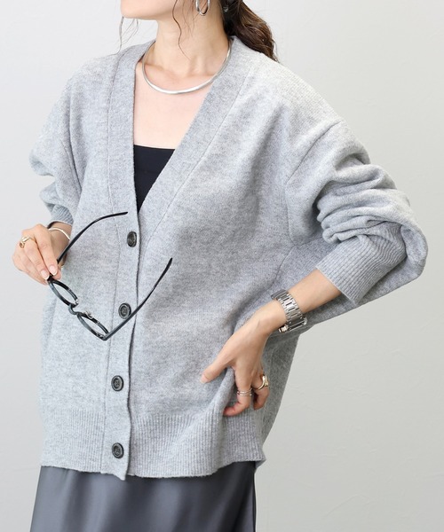 Aletta vita(アレッタビータ)の「7G天竺編みドルマンニットカーディガン(カーディガン/ボレロ・レディース・グレー/ブラック/ベージュ・FREE)」の17枚目の写真