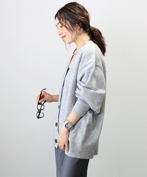 Aletta vita(アレッタビータ)の「7G天竺編みドルマンニットカーディガン(カーディガン/ボレロ・レディース・グレー/ブラック/ベージュ・FREE)」の18枚目の写真
