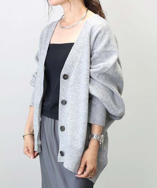 Aletta vita(アレッタビータ)の「7G天竺編みドルマンニットカーディガン(カーディガン/ボレロ・レディース・グレー/ブラック/ベージュ・FREE)」の22枚目の写真