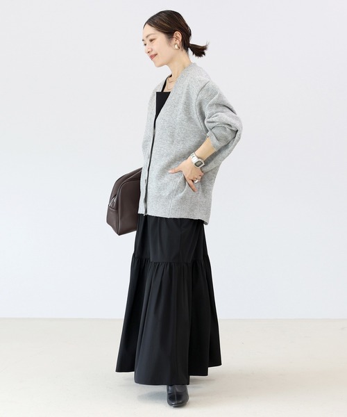 Aletta vita(アレッタビータ)の「7G天竺編みドルマンニットカーディガン(カーディガン/ボレロ・レディース・グレー/ブラック/ベージュ・FREE)」の9枚目の写真