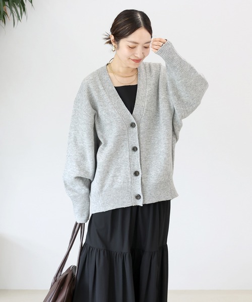 Aletta vita(アレッタビータ)の「7G天竺編みドルマンニットカーディガン(カーディガン/ボレロ・レディース・グレー/ブラック/ベージュ・FREE)」の6枚目の写真