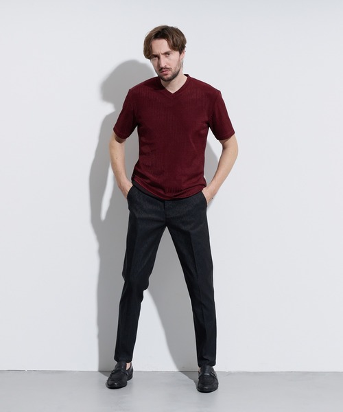 HIDEAWAYS NICOLE（ハイダウェイニコル）の「ハイブリットエアジャージ半袖Ｔシャツ（Tシャツ/カットソー・メンズ・ボルドー/サックスブルー/ライトグレー/チャコールグレー・X-LARGE/LARGE/MEDIUM）」の13枚目の写真