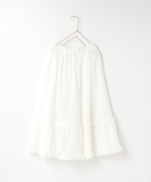 LOWRYS FARM(ローリーズファーム)の「スソフリルロングスカート 292633(スカート・キッズ・ブラック/オフホワイト・120cm/110cm/150cm/140cm/130cm)」の2枚目の写真