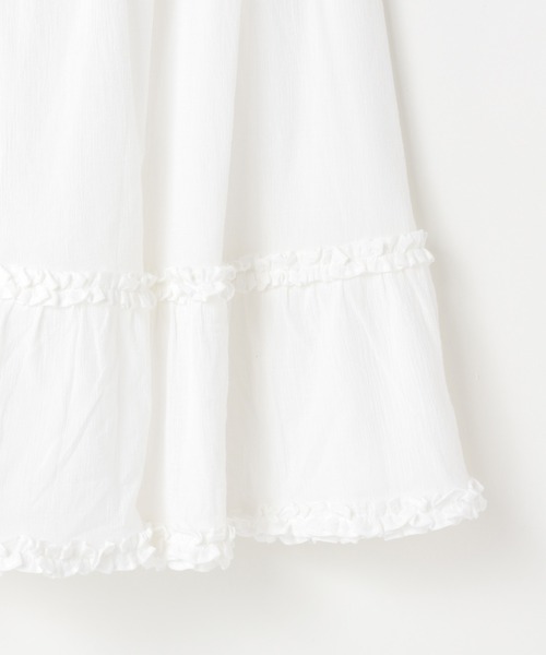 LOWRYS FARM(ローリーズファーム)の「スソフリルロングスカート 292633(スカート・キッズ・ブラック/オフホワイト・120cm/110cm/150cm/140cm/130cm)」の4枚目の写真