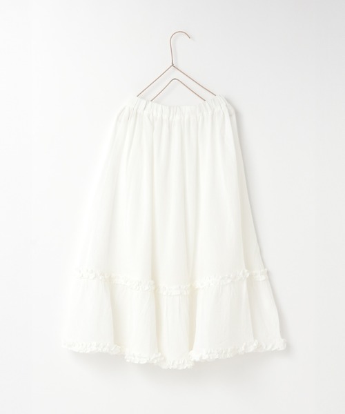 LOWRYS FARM(ローリーズファーム)の「スソフリルロングスカート 292633(スカート・キッズ・ブラック/オフホワイト・120cm/110cm/150cm/140cm/130cm)」の7枚目の写真