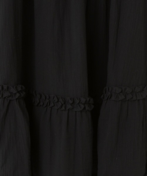 LOWRYS FARM(ローリーズファーム)の「スソフリルロングスカート 292633(スカート・キッズ・ブラック/オフホワイト・120cm/110cm/150cm/140cm/130cm)」の8枚目の写真