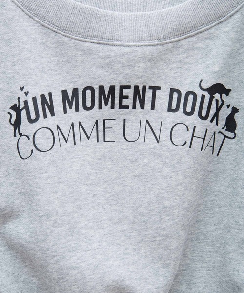 31 Sons de mode(トランテアン ソン ドゥ モード)の「ネコロゴオフショルプルオーバー(Tシャツ/カットソー・レディース・オフホワイト/ピンク/ライトグレー/ネイビー・フリー)」の8枚目の写真
