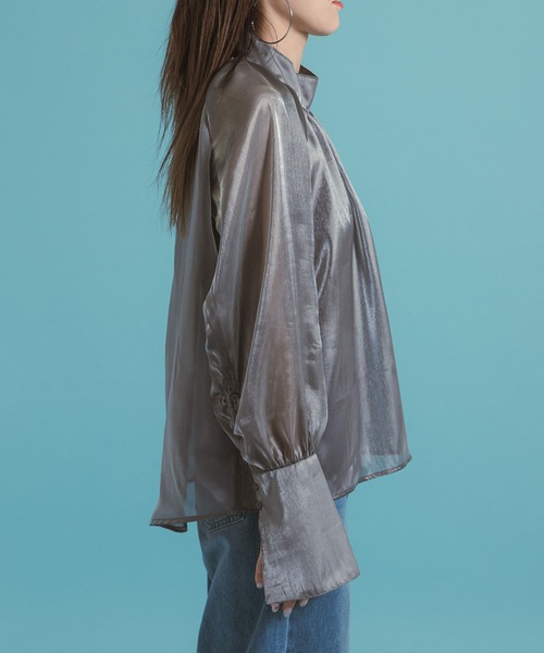 bohmal(ボマール)の「箔オーガンジーブラウス(シャツ/ブラウス・レディース・ブラック/シルバー・MEDIUM)」の15枚目の写真