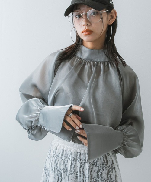 bohmal(ボマール)の「箔オーガンジーブラウス(シャツ/ブラウス・レディース・ブラック/シルバー・MEDIUM)」の20枚目の写真