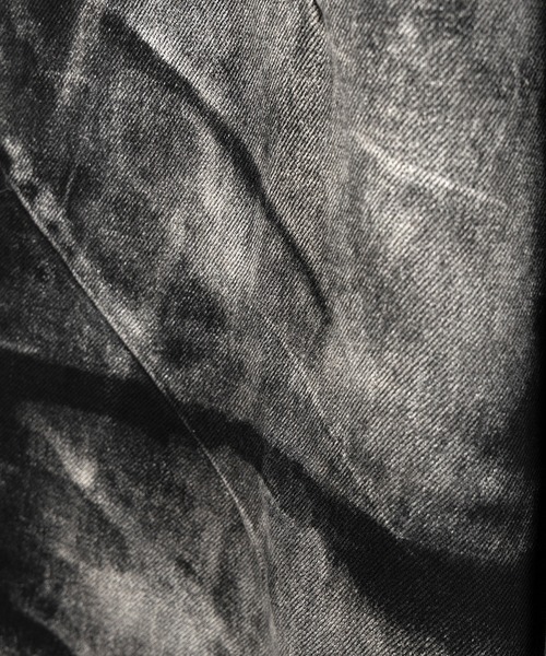 4size 】CRACKクラッシュヘビーブリーチブラックワイドデニム