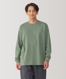 紳士　洗いざらし太番手クルーネック長袖Ｔシャツ