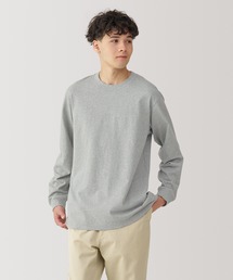 紳士 洗いざらし太番手クルーネック長袖Tシャツ