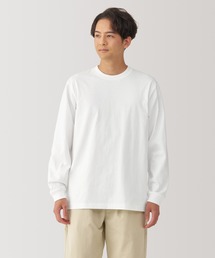 紳士　洗いざらし太番手クルーネック長袖Ｔシャツ