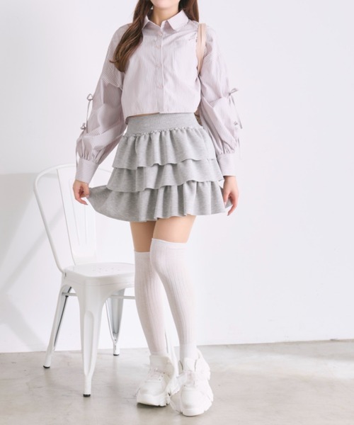 OLIVE des OLIVE(オリーブデオリーブ)の「袖リボンシャツ(シャツ/ブラウス・レディース・サックスブルー/ピンク/オフホワイト・FREE)」の7枚目の写真