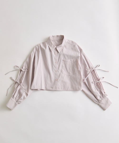 OLIVE des OLIVE(オリーブデオリーブ)の「袖リボンシャツ(シャツ/ブラウス・レディース・サックスブルー/ピンク/オフホワイト・FREE)」の22枚目の写真