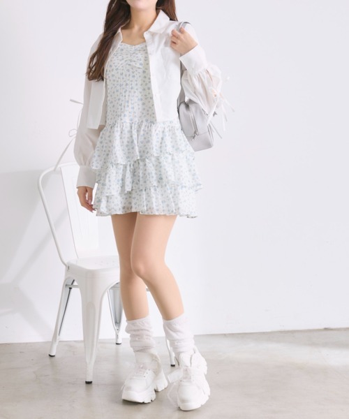 OLIVE des OLIVE(オリーブデオリーブ)の「袖リボンシャツ(シャツ/ブラウス・レディース・サックスブルー/ピンク/オフホワイト・FREE)」の10枚目の写真