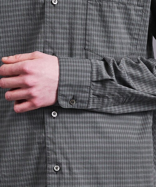 MONKEY TIME（モンキータイム）の「コットン クロップド シャツ（シャツ/ブラウス・メンズ・ブラウン/ブラック/ライトブルー・S/M/L）」の18枚目の写真