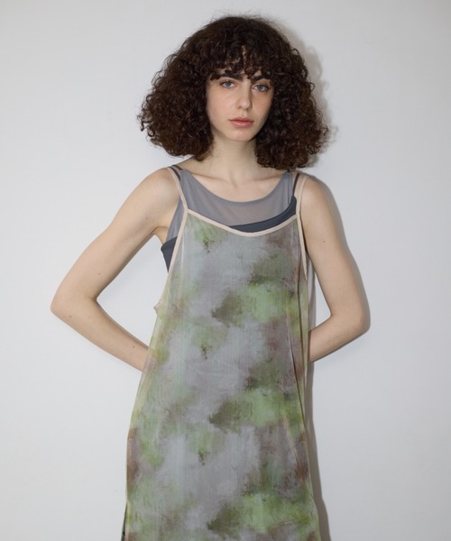 AIC.（エーアイシー）の「パッド付きシアー切り替えキャミソール（キャミソール・レディース・チャコールグレー/ブラック・FREE）」の22枚目の写真