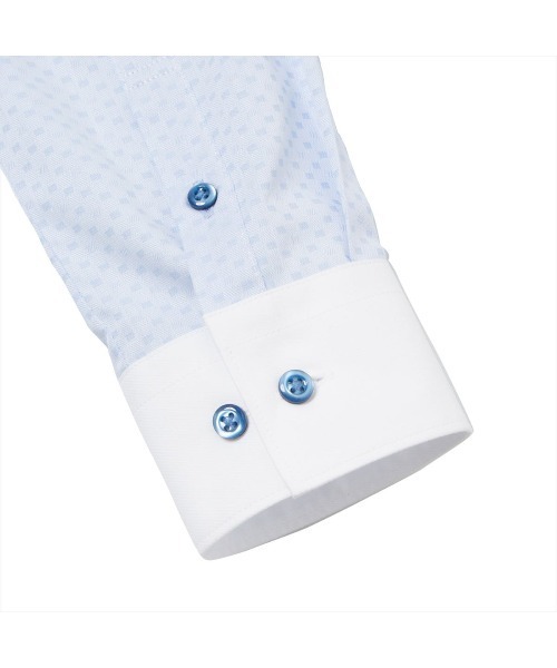 TOKYO SHIRTS（トウキョウシャツ）の「透け防止 形態安定ノーアイロン ラウンド 長袖ビジネスワイシャツ（ビジネスシャツ・レディース・ブルー・LL/S/M/L/XL）」の4枚目の写真