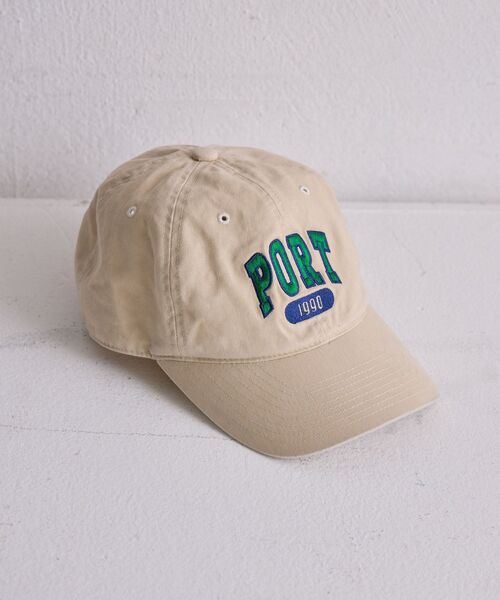 casita(RETRO GIRL)(カシータ)の「PORT刺繍キャップ(ハット・レディース・チャコールグレー/ブルー/アイボリー・ONE SIZE)」の18枚目の写真