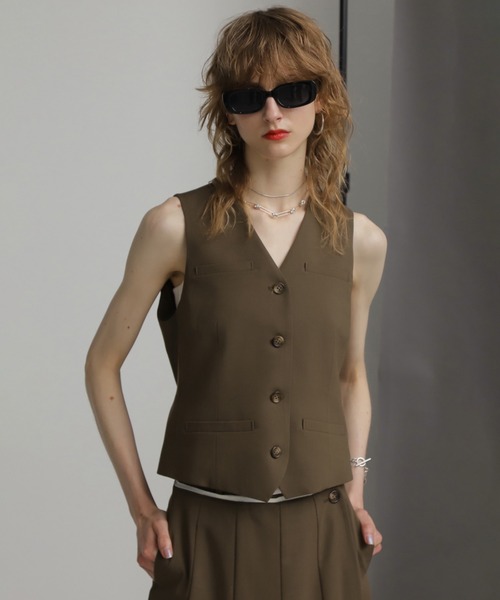 ROSE BUD（ローズバッド）の「コンパクトベスト（ベスト・レディース・ブラウン/ブラック・ONE SIZE）」の2枚目の写真