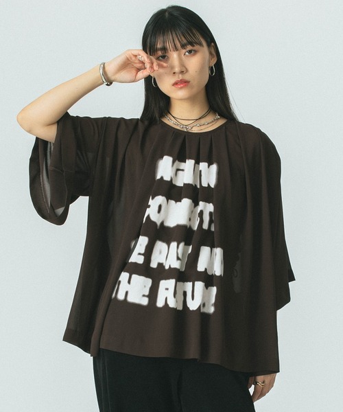 OKIRAKU（オキラク）の「(OKIRAKU×ROSEBUD)SPRAY PRINT LIKE BLOUSE（シャツ/ブラウス・レディース・ホワイト/ブラウン・ONE SIZE）」の10枚目の写真