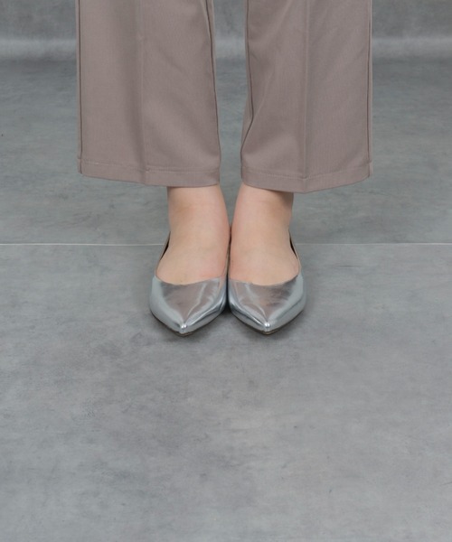 CORSO ROMA,9(コルソローマ)の「【CORSO ROMA,9/コルソローマ9】レザー バレーシューズ パンプス ローヒール(パンプス・レディース・ブラック/シルバー・37/36/38/39)」の18枚目の写真