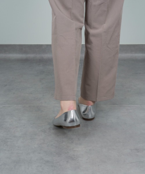 CORSO ROMA,9(コルソローマ)の「【CORSO ROMA,9/コルソローマ9】レザー バレーシューズ パンプス ローヒール(パンプス・レディース・ブラック/シルバー・37/36/38/39)」の20枚目の写真