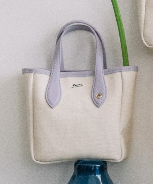 Beau're（ヴュレ）の「【BEAURE/ビュレ】キャンバス コーティング 2WAY ミニ トート（トートバッグ・レディース・ライトパープル/ブラック/シルバー/グレー/オレンジ・FREE）」の3枚目の写真