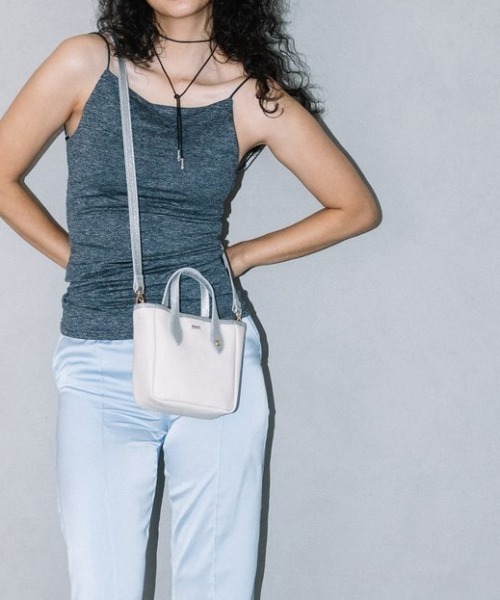 Beau're（ヴュレ）の「【BEAURE/ビュレ】キャンバス コーティング 2WAY ミニ トート（トートバッグ・レディース・ライトパープル/ブラック/シルバー/グレー/オレンジ・FREE）」の8枚目の写真