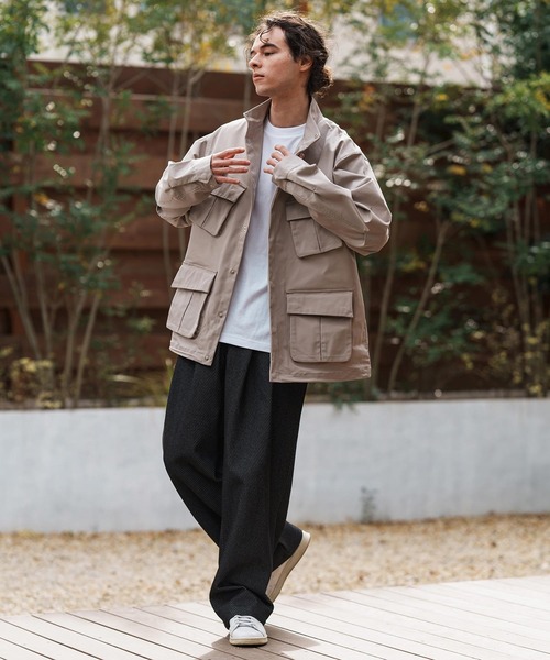 CAMBIO(カンビオ)の「mp13281-Jacquard Denim Two Tuck Wide Straight Pants デニムワイドパンツ(デニムパンツ・メンズ・ネイビー/ブルー・S/M/L)」の7枚目の写真