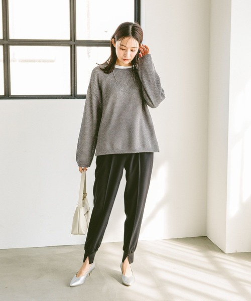 GLOBAL WORK(グローバルワーク)の「メッシュラメSETプルオーバー長袖/253296(ニット/セーター・レディース・モカ/イエロー系その他/アイボリー/グレー系8・MEDIUM/LARGE)」の18枚目の写真