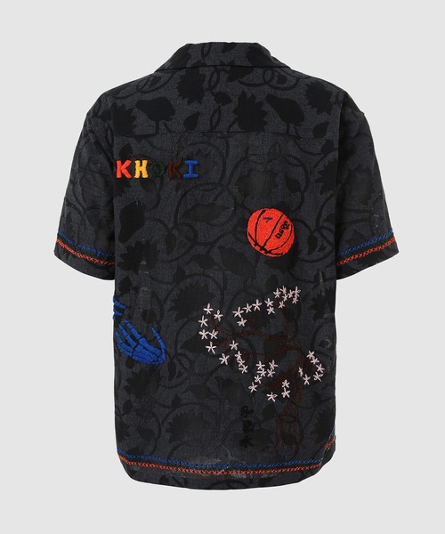 KHOKI(コッキ)の「Hand embrtridered-design shirt(シャツ/ブラウス・メンズ・ブラック/ホワイト・3)」の3枚目の写真