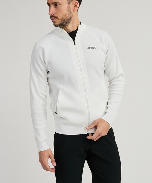 Saturdays Golf(サタデーズゴルフ)の「Knit Blouson(ブルゾン・メンズ・ブラック/ホワイト・L/S/M/XL)」の3枚目の写真