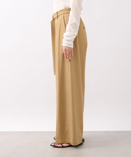 RIVE DROITE（リヴドロワ）の「【品よく履けるチノパン】ベルテッドワイドチノ（チノパンツ・レディース・ベージュ/ネイビー・36/38）」の12枚目の写真