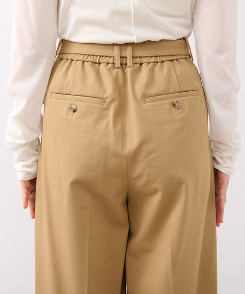 RIVE DROITE（リヴドロワ）の「【品よく履けるチノパン】ベルテッドワイドチノ（チノパンツ・レディース・ベージュ/ネイビー・36/38）」の14枚目の写真