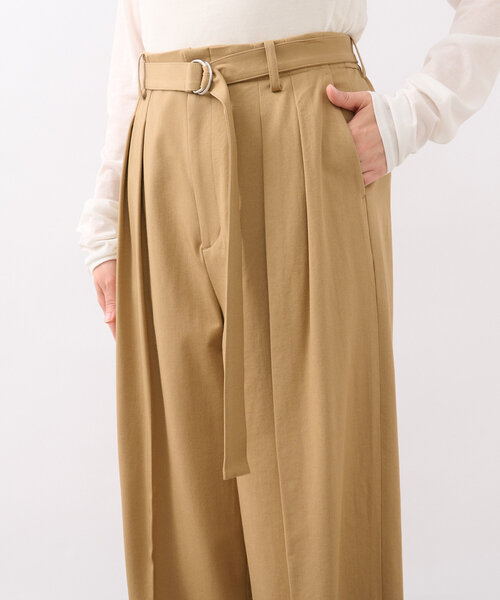 RIVE DROITE（リヴドロワ）の「【品よく履けるチノパン】ベルテッドワイドチノ（チノパンツ・レディース・ベージュ/ネイビー・36/38）」の15枚目の写真