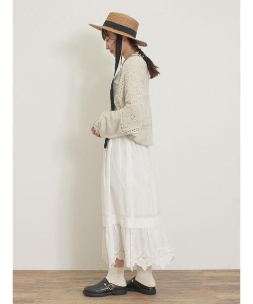 Samansa Mos2（サマンサ モスモス）の「リボンカンカン帽（ハット・レディース・ブラウン/キナリ・F）」の8枚目の写真