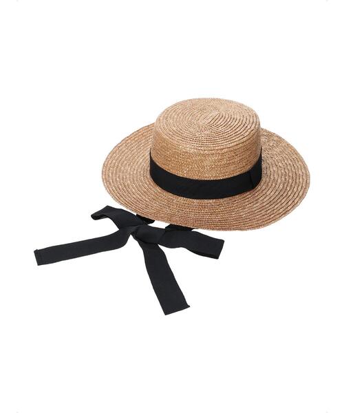 Samansa Mos2（サマンサ モスモス）の「リボンカンカン帽（ハット・レディース・ブラウン/キナリ・F）」の17枚目の写真