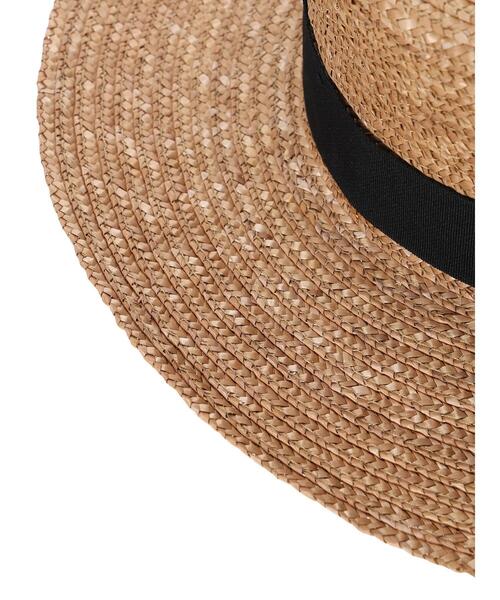 Samansa Mos2（サマンサ モスモス）の「リボンカンカン帽（ハット・レディース・ブラウン/キナリ・F）」の22枚目の写真