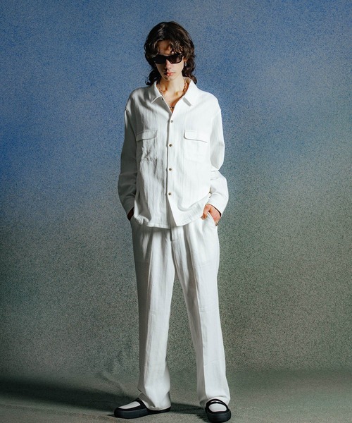 CRIMIE(クライミー)の「HEMP COTTON OPEN SHIRT(シャツ/ブラウス・メンズ・ホワイト/ブラック・XL/L/M/S/XXL)」の6枚目の写真