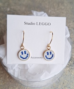 スワロフスキー　ピアスSymbolic フープピアス イーブルアイ　正規品　美品 Symbolica フープピアス, イーブルアイ, ブルー, ローズゴールド