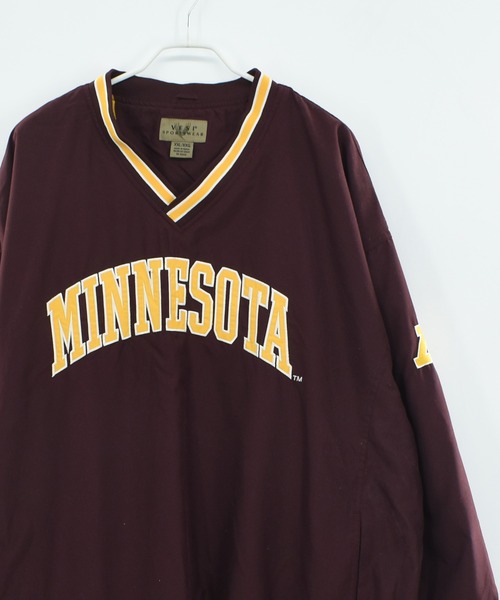 【ヴィンテージ古着】90’s MINNESOTA カレッジロゴ プルオーバージャケット